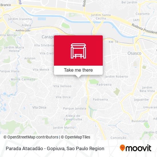 Mapa Parada Atacadão - Gopiuva