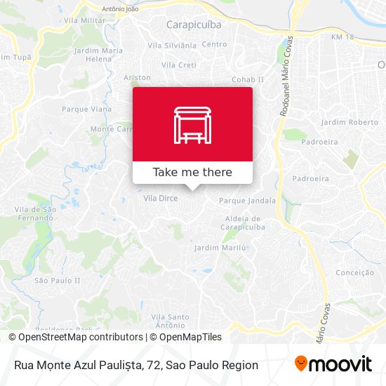 Rua Mọnte Azul Pauliṣta, 72 map
