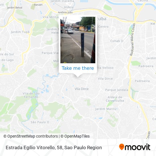 Estrada Egílio Vitorello, 58 map
