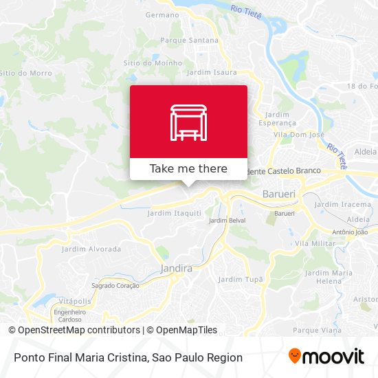 Mapa Ponto Final Maria Cristina