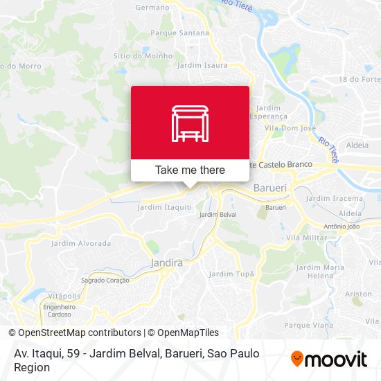 Mapa Av. Itaqui, 59 - Jardim Belval, Barueri