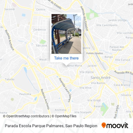 Parada Escola Parque Palmares map