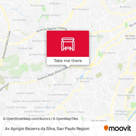 Av Aprigio Bezerra da Silva map