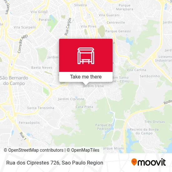 Rua dos Ciprestes 726 map