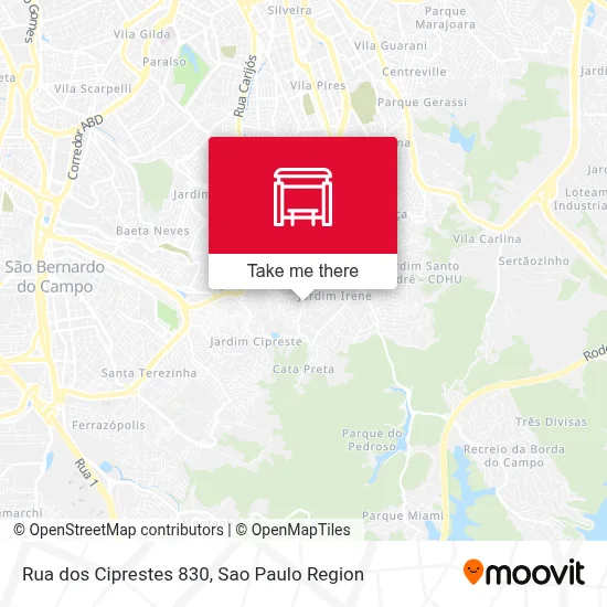 Rua dos Ciprestes 830 map