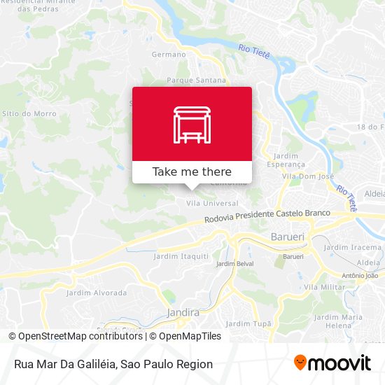 Mapa Rua Mar Da Galiléia