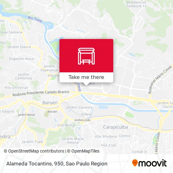 Alameda Tocantins, 950 map