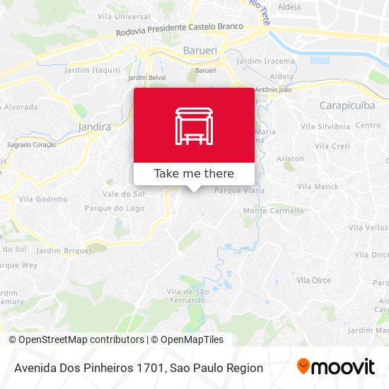 Avenida Dos Pinheiros 1701 map