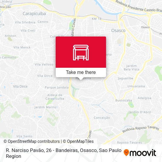 R. Narciso Pavão, 26 - Bandeiras, Osasco map