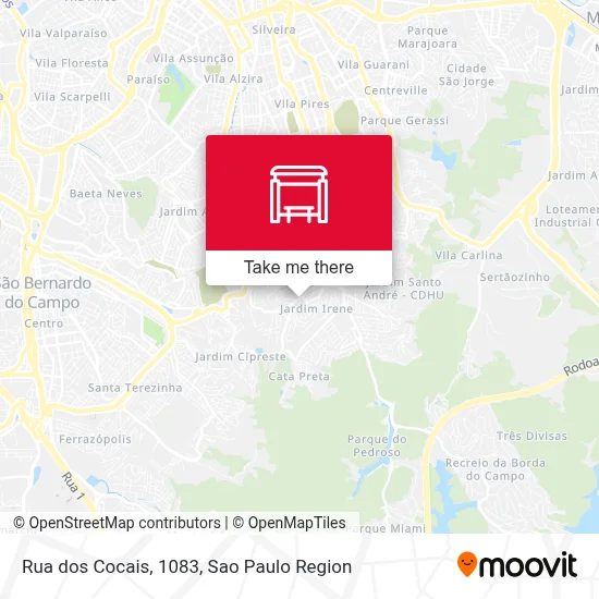 Rua dos Cocais, 1083 map