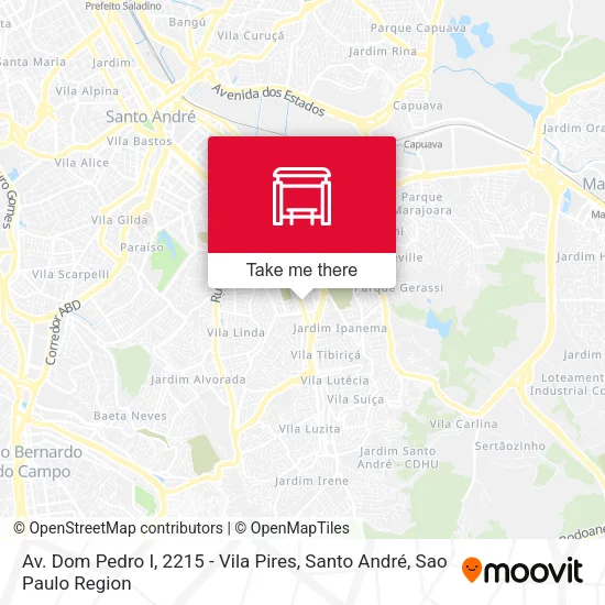 Av. Dom Pedro I, 2215 - Vila Pires, Santo André map