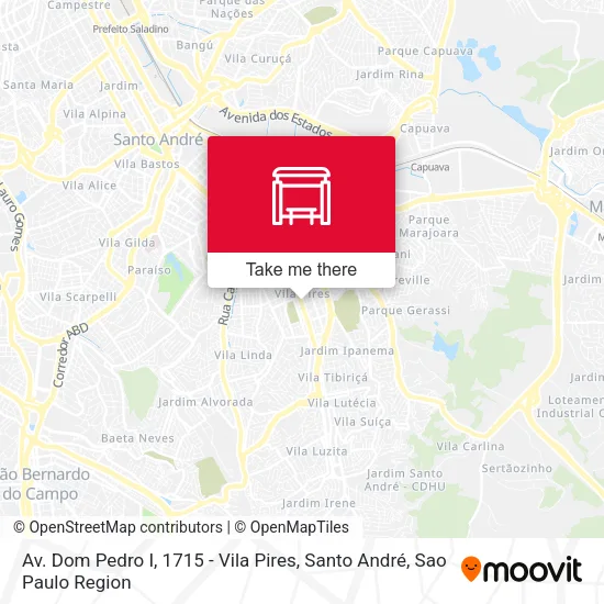 Av. Dom Pedro I, 1715 - Vila Pires, Santo André map