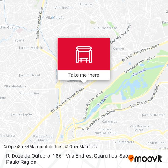 R. Doze de Outubro, 186 - Vila Endres, Guarulhos map