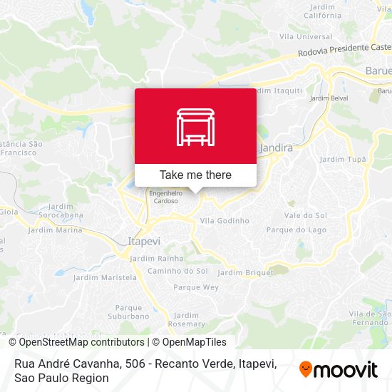Rua André Cavanha, 506 - Recanto Verde, Itapevi map