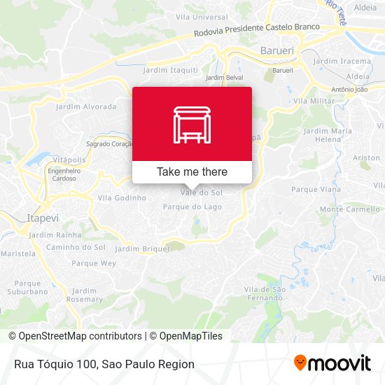 Rua Tóquio 100 map