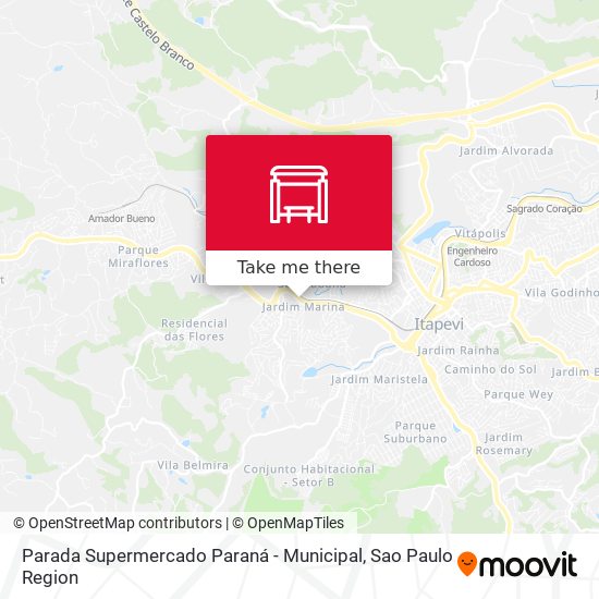 Parada Supermercado Paraná - Municipal map