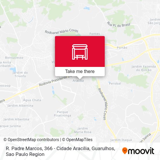R. Padre Marcos, 366 - Cidade Aracília, Guarulhos map