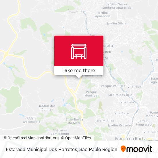 Estarada Municipal Dos Porretes map