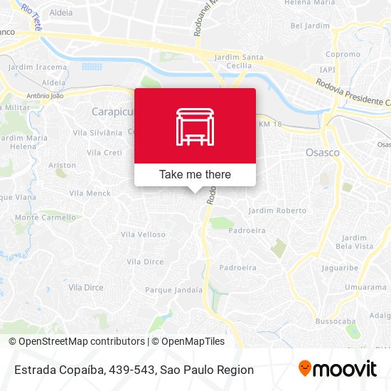 Estrada Copaíba, 439-543 map