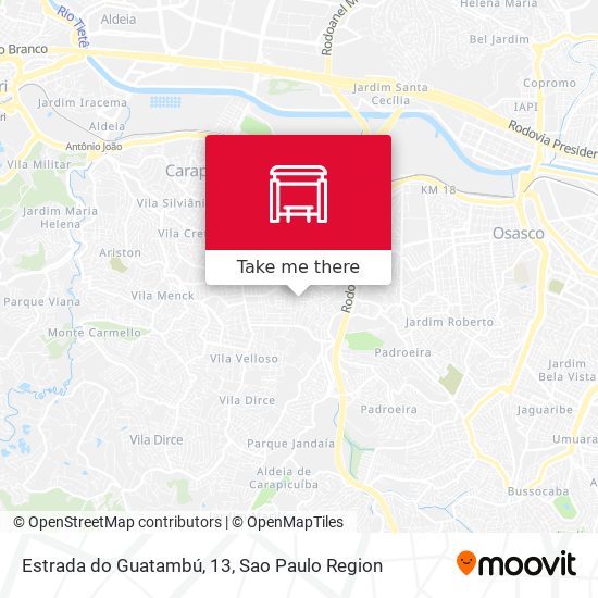 Estrada do Guatambú, 13 map