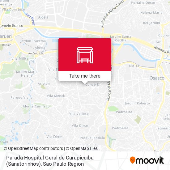 Parada Hospital Geral de Carapicuíba (Sanatorinhos) map