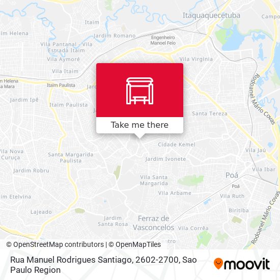 Rua Manuel Rodrigues Santiago, 2602-2700 map