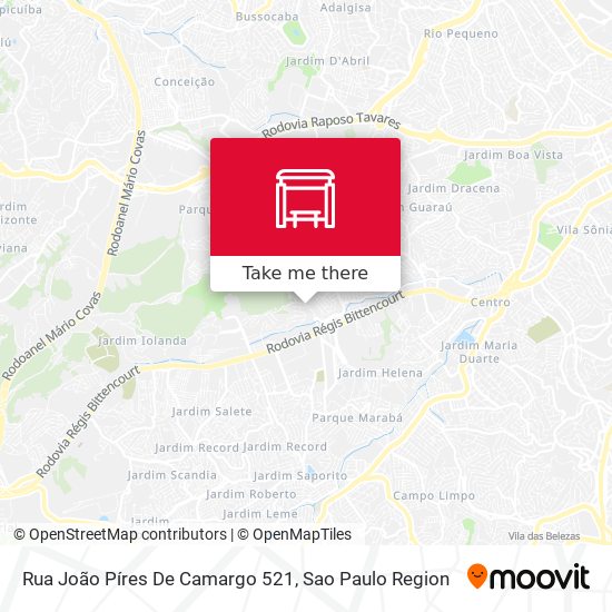 Rua João Píres De Camargo 521 map