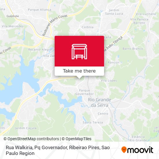 Rua Walkiria, Pq Governador, Ribeirao Pires map