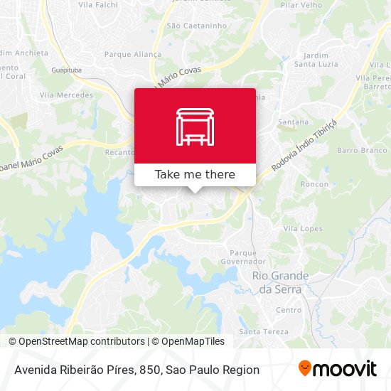 Avenida Ribeirão Píres, 850 map