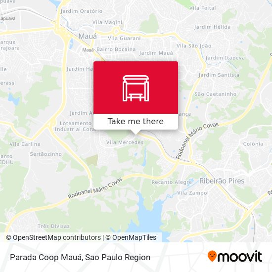 Parada Coop Mauá map