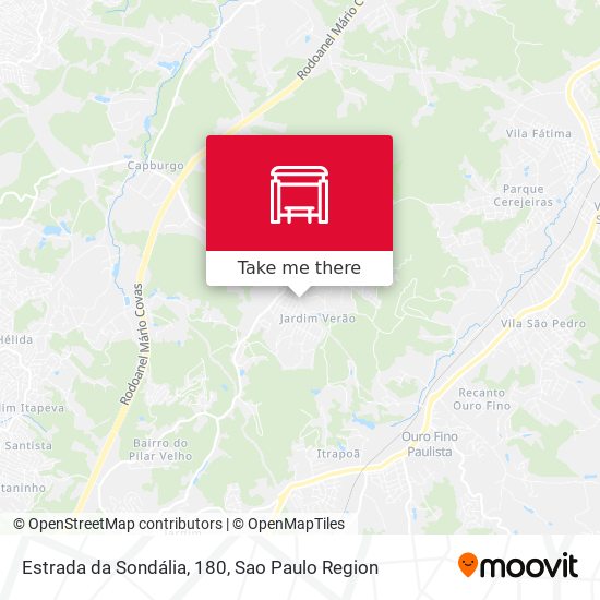 Estrada da Sondália, 180 map