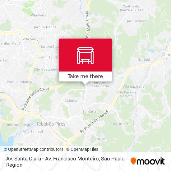Av. Santa Clara - Av. Francisco Monteiro map