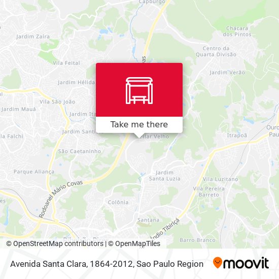 Avenida Santa Clara, 1864-2012 map