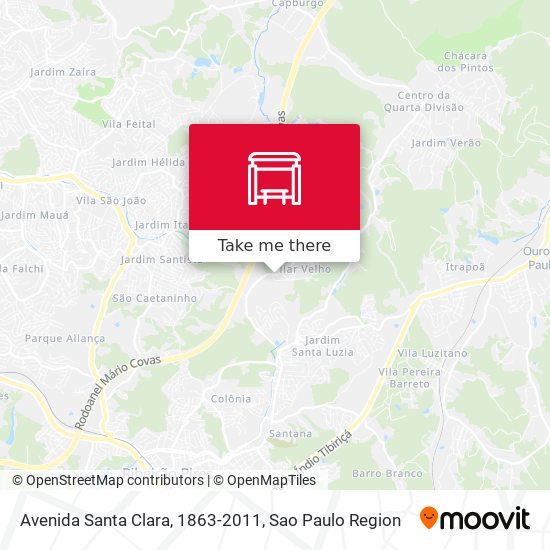 Avenida Santa Clara, 1863-2011 map