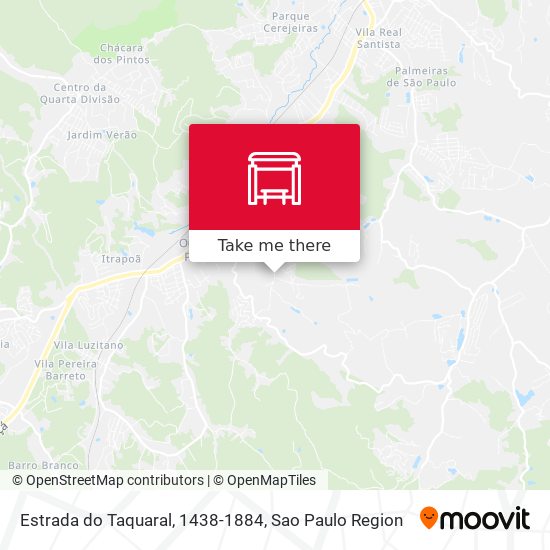 Estrada do Taquaral, 1438-1884 map