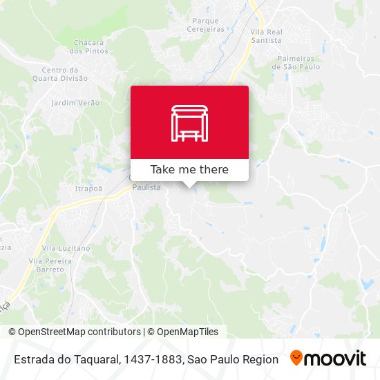 Estrada do Taquaral, 1437-1883 map