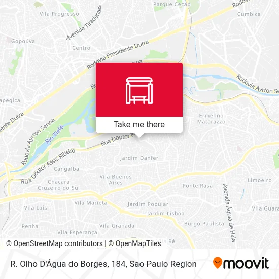 R. Olho D'Água do Borges, 184 map