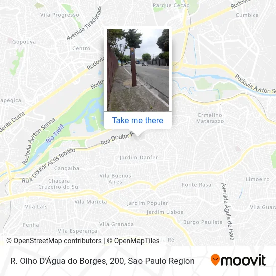 R. Olho D'Água do Borges, 200 map