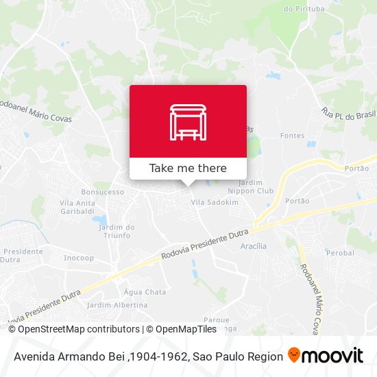 Mapa Avenida Armando Bei ,1904-1962