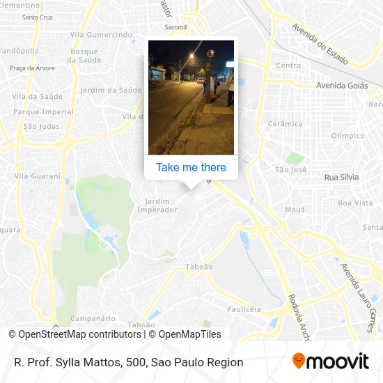 R. Prof. Sylla Mattos, 500 map