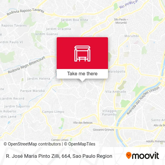 R. José Maria Pinto Zilli, 664 map