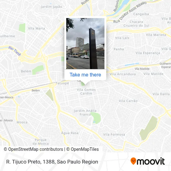 R. Tijuco Preto, 1388 map