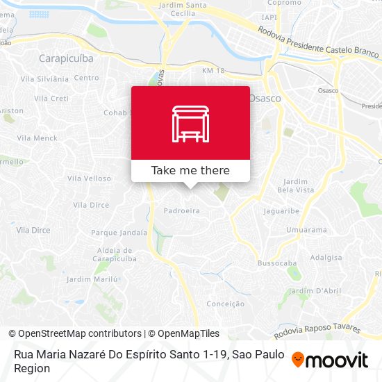 Mapa Rua Maria Nazaré Do Espírito Santo 1-19