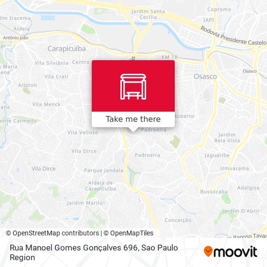 Mapa Rua Manoel Gomes Gonçalves 696