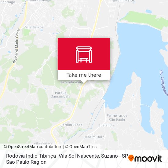 Rodovia Indio Tibiriça- Vila Sol Nascente,  Suzano - SP map