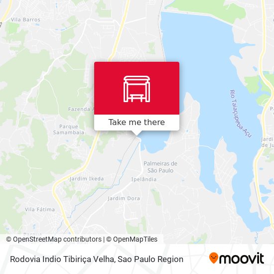 Rodovia Indio Tibiriça Velha map