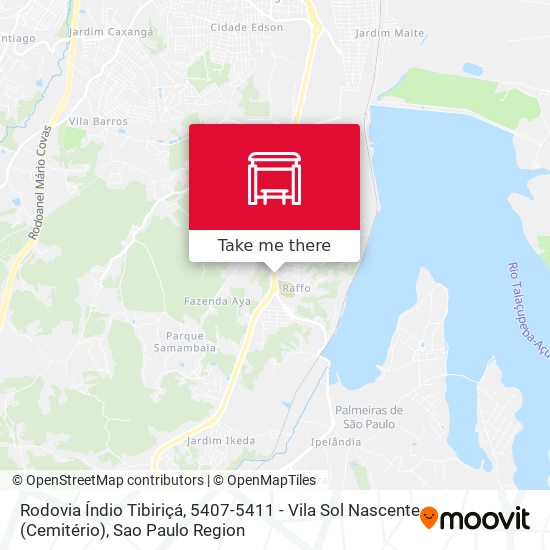 Rodovia Índio Tibiriçá,  5407-5411 - Vila Sol Nascente (Cemitério) map