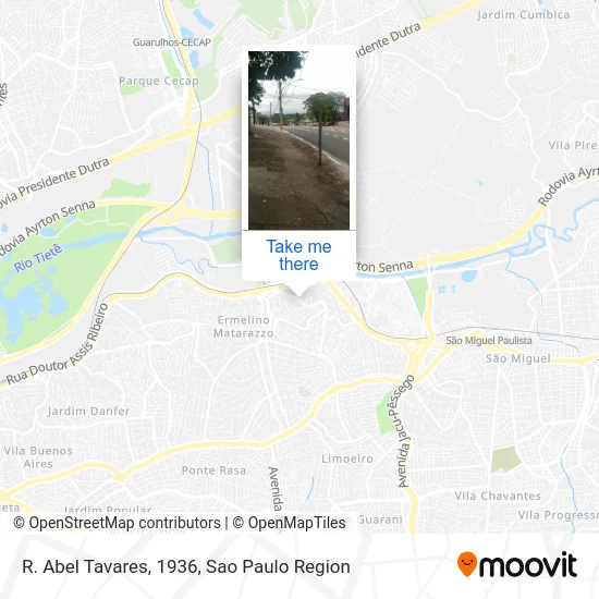 R. Abel Tavares, 1936 map