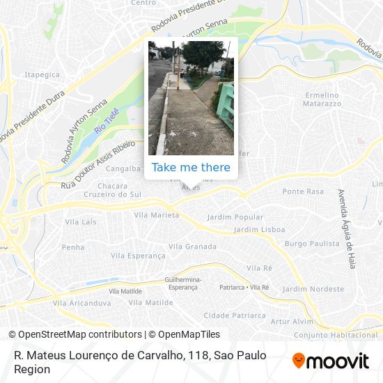 R. Mateus Lourenço de Carvalho, 118 map