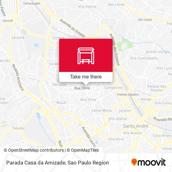 Parada Casa da Amizade map